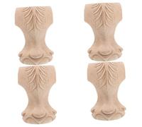 Genérico 4 Piezas Patas de los Muebles vestidor Cepillo para Abrigos Cepillo para Zapatos Enchufe de Armario Patas de Cama Patas de Madera pies de sofá reemplazo de Patas de Silla Beige