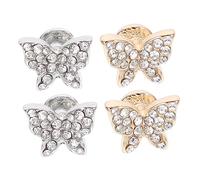 Genérico 4 Piezas Reloj Espárragos Pendientes De Aros Para Mujer Aretes De Aro Reloj Encantos Para Banda Aro De Hélice Pendientes De Aro De Oro Correa De Reloj Clavos Anillos Aleación