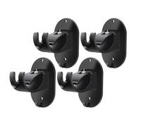 Genérico 4 piezas soporte de barra de cortina sin taladrar adhesivo - adhesivo 3M fuerte Max 2 kg para superficies lisas para azulejos de vidrio mueble