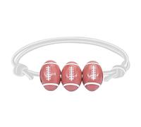 Genérico 4 rodonita luna anillos cera línea tenis rugby pulsera niños niñas deportes joyas varios mensajes junco pulsera joyería joyería, talla única, Acrílico, No es una piedra preciosa