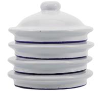 Genérico 4 Tapas de Repuesto para Teteras y Tazas Esmaltadas de Esmalte Blanco, Reutilizables y Convenientes para Uso en Casa y Restaurantes