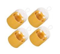 Genérico 4 Uds Cajas Caja De Almacenamiento De De Belleza Auto Esponjas De Cocina Envases Cosméticos De Viaje Delineador De Labios Paleta Lavar Esponjas Último Mini Páginas Yellow