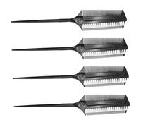 Genérico 4 Uds Peine De Pelo De Doble Cara 2 En 1 Peine De Tinte Capilar Teñido Aplicador De Tinte Para El Cabello Cepillos Para Salón Uso Doméstico