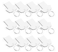 Genérico 40 Llaveros sin Estampado Mdf para Sublimación Diy, Colgantes de Fibra de Madera para Transferencia Térmica, Set de 40 Piezas para Manualidades y Proyectos Creativos