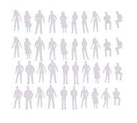 Generico 40 piezas Figura en miniatura 1/50 Modelo Diorama arquitectónico en escala humana ABS Reutilizable Personas de plástico y exquisita mano de obra Diseño Inteligente