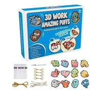 Genérico 42-Piece Magic Paint Set For Kids - 3D Texture Bubble Paint Kit | Creative Arts & Crafts Gift For Boys & Girls | DIY Sensory Painting Set For Birthdays & Christmas