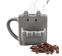 Genérico 435ml Milk Tea Drinkware With Cookie Divider | Cute Coffee Mugs
