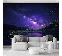 Genérico 450 x 280 cmPapel pintado impreso 3D Luciérnagas de la noche estrellada Fantástico tapiz de pared panorámico no tejido moderno, decoración de pared, ecológica, para sala de estar, dormitorio