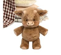 Genérico 45cm Highland Cow Stuffed Animal Toy, Realistic Scottish Cow Plush Toy, Cute Farm Doll for Stress Relief and, Christmas Birthday Presents for Adults Boys Girls