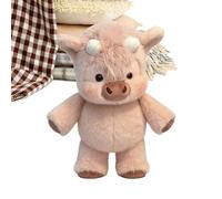 Genérico 45cm Highland Cow Stuffed Animal Toy, Realistic Scottish Cow Plush Toy, Cute Farm Doll for Stress Relief and, Christmas Birthday Presents for Adults Boys Girls