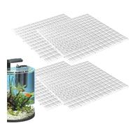 Genérico 4er Set Aquarium Abdeckgitter 30x30cm - Modulare PC-Abdeckung Für Verschiedene Beckengrößen | Robuster Springschutz Für Fische & Isolationstrenner | Einfache Montage, Weiß/Schwarz