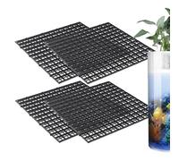 Genérico 4er Set Aquarium Abdeckgitter 30x30cm - Modulare PC-Abdeckung Für Verschiedene Beckengrößen | Robuster Springschutz Für Fische & Isolationstrenner | Einfache Montage, Weiß/Schwarz