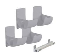 Genérico 4er Set Wand-Organizer für Küche & Schrank - Selbstklebende Halterung für Alufolie, Frischhaltefolie & Müllbeutel - Platzsparende Aufbewahrung ohne Bohren für Schranktür & Kühlschrank - Weiß
