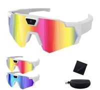 Genérico 4k HD POV Sports Glasses with Camera, Smart Camera Sports Glasses, Suitable for Cycling and Hiking, Unisex (A Rose Red)