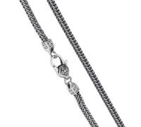 Genérico 4mm Collar For Mujeres Hombres, Collar Vajra Cadena En Forma De Cola De Zorro Collar De Látigo De Montar Vintage Cadena De Plata For Hombres Collar(70cm)