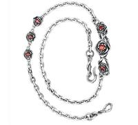 Genérico 4mm Plata de Ley 925 Maciza, Collar con Forma de Pétalo de Rosa, Cadena de Plata Vintage for Hombre, Collar Disponible en 18/20/22/24/26/28/30 Pulgadas(45cm)