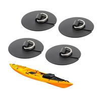 Genérico 4Paddle Board D Rings - PVC Stainless Steel 3,15 pulgadas 4-Pack, Paddle Board D Rings | for Modifying and Securing Backrest Ropes Kayaking Surfing and Water Sports Gear