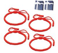 Genérico 4pcs Blue Friendship Bracelets,Blue Friendship Bracelets For Women, Handmade Tibetan String Bracele, Adjustable Blue Braided Bracelet, Friendship Bracelets For Mens Womens Amulet Gifts (Red)