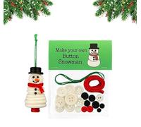 Genérico 4PCS DIY Christmas Crafts Ornament Kit - Funny Button Christmastree Ornament Kits, ChristmasButtons for Crafts, forXmas Holiday Decoration Gifts (B 1Pcs)