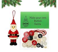 Genérico 4PCS DIY Christmas Crafts Ornament Kit - Funny Button Christmastree Ornament Kits, ChristmasButtons for Crafts, forXmas Holiday Decoration Gifts (A 1Pcs)