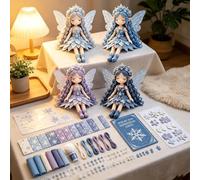 Genérico 4Pcs Flower Fairy Patchwor-k Sewing Kit | Colección De Bricolaje Fairy Patchwor-k |Had-as De Flores Aladas Hechas A Mano Con Materiales Precortados Para Amantes De Las Manualidades
