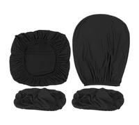 Genérico 4pcs Office Chair Cover Set - Polyester Stretchy 25x25x4cm Universal Fit - Removable Washable Armrest Pad & Seat Cover - Thick Elastic Protector For Computer Swivel Chair