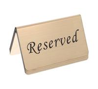 Genérico 4piezas Carteles Reservados para Mesa de Acero Inoxidable de Señales Estilo Tienda para Celebración y Boda Diseño Minimalista y Compacto para Decoración Elegante