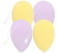 Genérico 4piezas Esponjas Faciales de Limpieza Suaves y Exfoliantes Material Esponja para Piel Sensible Uso Versátil para Limpieza y Desmaquillado Facial