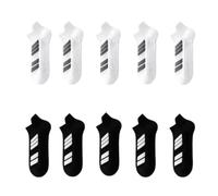 Genérico 5/10 Pairs Unisex Low-Cut No-Show Sports Socks, Anti-Slip Thickened White No Show Sock for Men (10PCS-A)