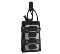Genérico 5.56 MOLLE Single Pouch with 4 Round Shotgun Shell Holder Insert, Lightweight Tactical Nylon Ammo Storage Adapter(BMC,1 Pack)