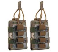 Genérico 5.56 MOLLE Single Pouch with 4 Round Shotgun Shell Holder Insert, Lightweight Tactical Nylon Ammo Storage Adapter(MC,2 Pack)