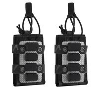 Genérico 5.56 MOLLE Single Pouch with 4 Round Shotgun Shell Holder Insert, Lightweight Tactical Nylon Ammo Storage Adapter(BMC,2 Pack)