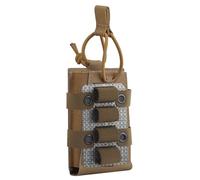 Genérico 5.56 MOLLE Single Pouch with 4 Round Shotgun Shell Holder Insert, Lightweight Tactical Nylon Ammo Storage Adapter(Brown,1 Pack)