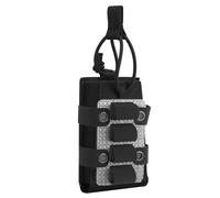 Genérico 5.56 MOLLE Single Pouch with 4 Round Shotgun Shell Holder Insert, Lightweight Tactical Nylon Ammo Storage Adapter(Black,1 Pack)