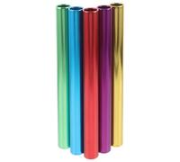 Genérico 5 Bastones Deportivos para Correr de Aleación de Aluminio Galvanizado, Palos de Relevos Multicolor para Entrenamiento y Carreras de Atletismo en Pista