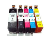 Genérico 5 Cartuchos de Tinta, Compatible con Canon, MG5150 MG5200 MG5250 | MG5350, MG6150, iP4840, iP4850, iP4950, IX6550, MG5120, MG6100, MG6120