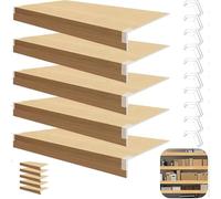 Genérico 5 Cubiertas de imitación Madera para estantes de Alambre, 27x18 Pulgadas, 0,31 Pulgadas de Grosor, Cubiertas duraderas para estantes de Alambre para despensa, Armario, Cocina y baño - Acabad
