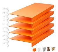 Genérico 5 Cubiertas Impermeables para estantes de Alambre para Cocina y baño, tamaño Personalizado 47" x 12" x 3", evitan Fugas de Contenido, soluciones de estanterías Naranjas extraíbles