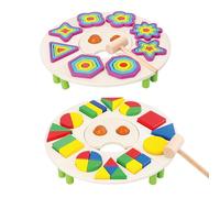 Generico 5 en 1 Form-Matching - Puzzle Kleinkinder, Lernspielzeug Zur Form- Farberkennung Kinder Von 3-6 Jahren, Pädagogisches Vorschulspielzeug mit -Funktion Zur Förderung der Motorik, Wahrne