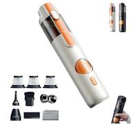 Genérico 5-in-1 Smart Handheld Vacuum Cleaner Kit,Car Portable Dust Cleaner with 15kPa Strong Suction,Rechargeable Type-C Mini Cordless Vacuum Cleaner Inflatable Pump Function for Home,Sofa (White)