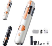 Genérico 5-in-1 Smart Handheld Vacuum Cleaner Kit, Cordless Portable Mini Car Vacuum for Home Cleaning, Powerful Lightweight Rechargeable with Strong Suction for Pet Hair and Sofa Detail (White)