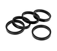 Genérico 5 mm 10 mm 15 mm 20 mm Auriculares de Bicicleta Aluminio aleación de Aluminio Manillar Espaciadores de vástago Washer Fit 1 1 / 8Inch 28.6mm Stem Reemplazo(20mm Black)
