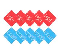 Genérico 5 Pares de Etiquetas Acrílicas Autoadhesivas para Agua Fría y Caliente, Ligeras y Visibles desde Lejos, Ideales para Señalética en Supermercados y Restaurantes