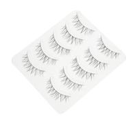 Genérico 5 Pares de Pestañas Postizas 3D Naturales Tallo Transparente Resistentes al Agua para Maquillaje de Ojos Cosméticos Profesionales para Realzar la Mirada