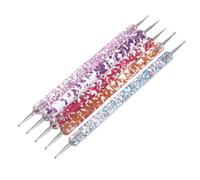 Genérico 5 piezas Herramientas de Manicura Dotting para Decoración de Uñas Bolígrafos de Duales para Aplicar Acrílicos Coloridos y Duraderos para Salón y Uso DIY