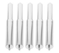 Genérico 5 Piezas Rodillo de Repuesto para Portarrollos de Papel Higiénico Varilla de Resorte Ajustable, Plástico Resistente, Tamaño Pequeño, Acabado Cromado para Accesorios Baño