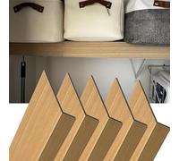 Genérico 5 Protectores de estantes de Alambre, imitación Madera, soluciones de Almacenamiento Personalizables para baño y despensa, listos para Usar, 94 x 41 cm (37 x 16 Pulgadas), protección para es