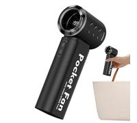 Genérico 5 Speed Rechargeable Portable Hand Fan, Fans Digital Display Mini Handheld Cooling Adjustable Summer Device | Ideal for Picnic School Commuting Beach Dorm Music Festival Outdoor Use