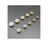 Genérico 5 uds 0,4 M Engranaje de latón piñón mecánico pequeño 0,4 módulo de Apertura de Orificio 2MM 1,98 MM 2A 9/10/11/12/13/14/15/16/17/18 Dientes(0.4M13T2A)