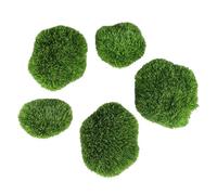 Genérico 5 Unidades Bolas Musgo Artificial Acuario Espuma Y Trasplante Pelo Realista Decoración Peceras Gambarios Bajo Mantenimiento 10x10x4 Cm 38g Agua Fría CREA Mundo Subacuático Verde Natural